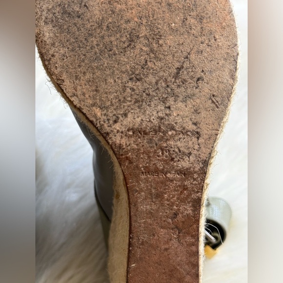 Balenciaga Gray Monochromatic espadrille wedges Mules ankle buckle - Picture 7 of 7